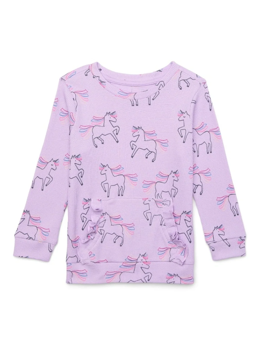 NEW 2 Piece Set Purple Unicorn Toddler Girl Long Sleeve Thermal 5T